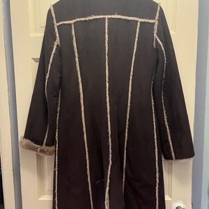 Winter Suede Calf Length Coat